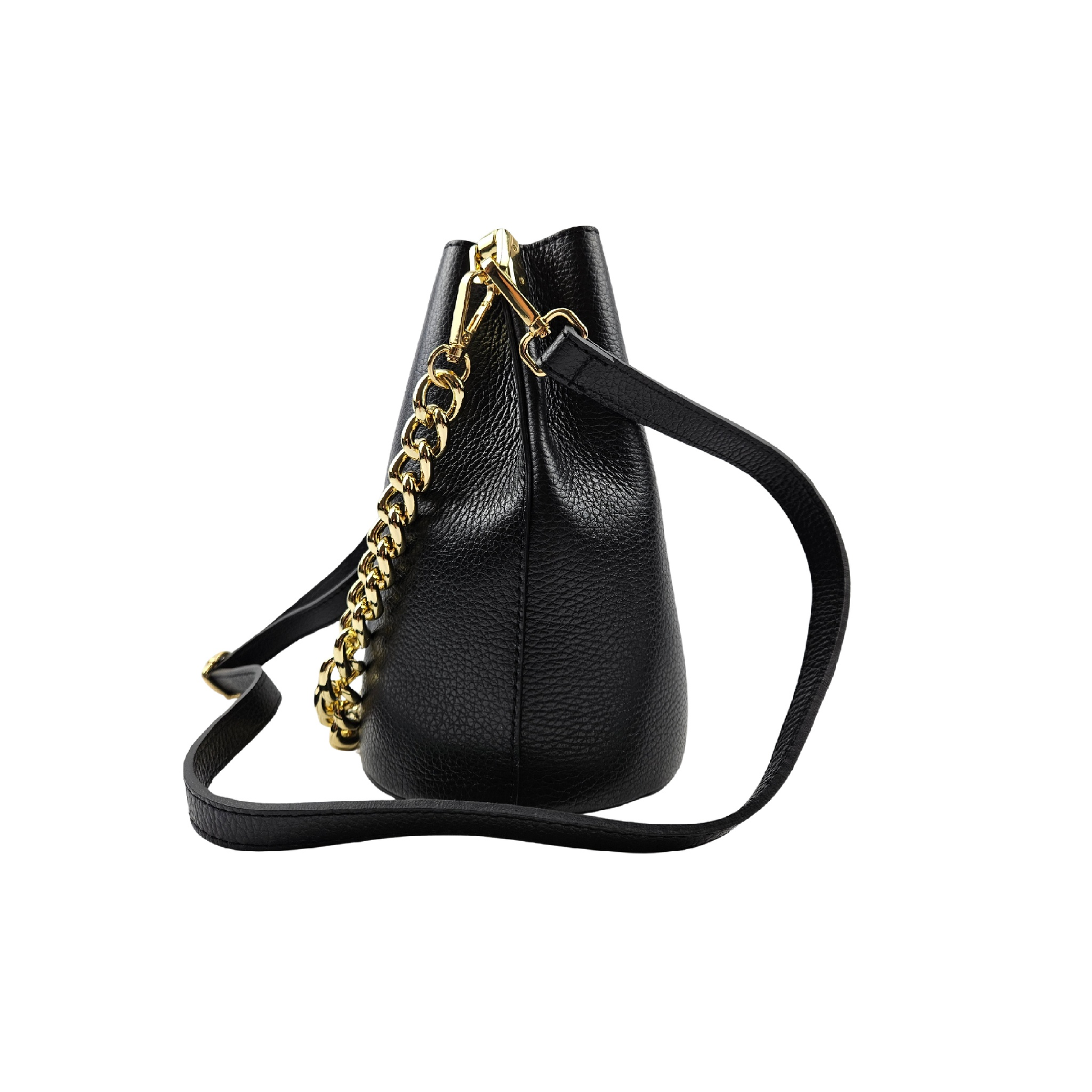 Bucket Bag Leder Schwarz