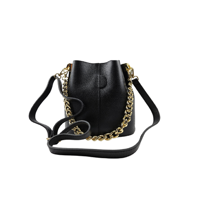 Bucket Bag Leder Schwarz