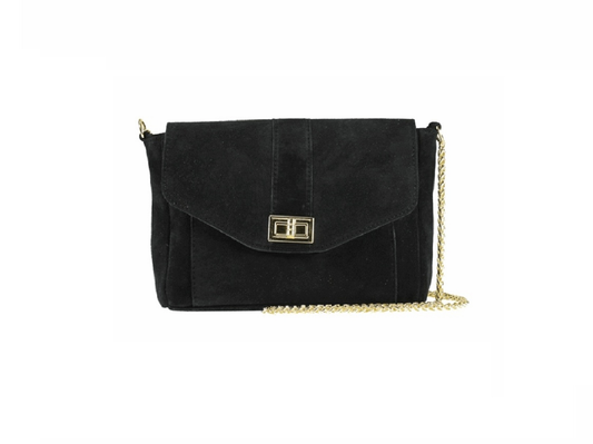 Clutch Wildleder Schwarz