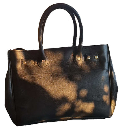 Tote Bag Leder Schwarz