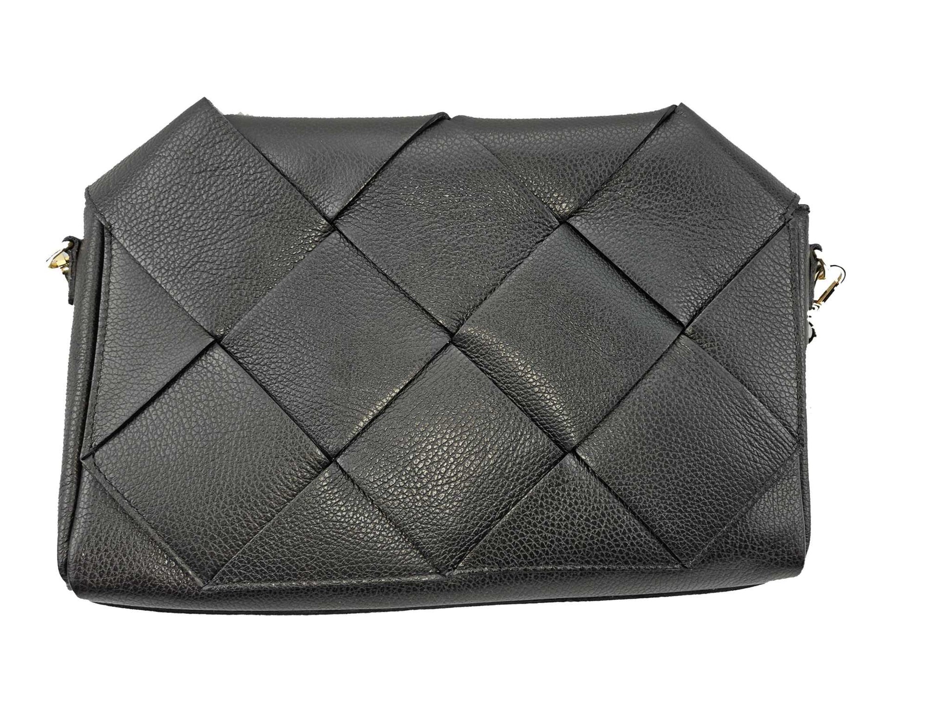 Ledertasche Envelope Clutch geflochten Lederhenkel geflochten Aleri Design