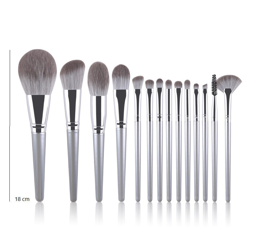 Make-up Pinsel Set Silber