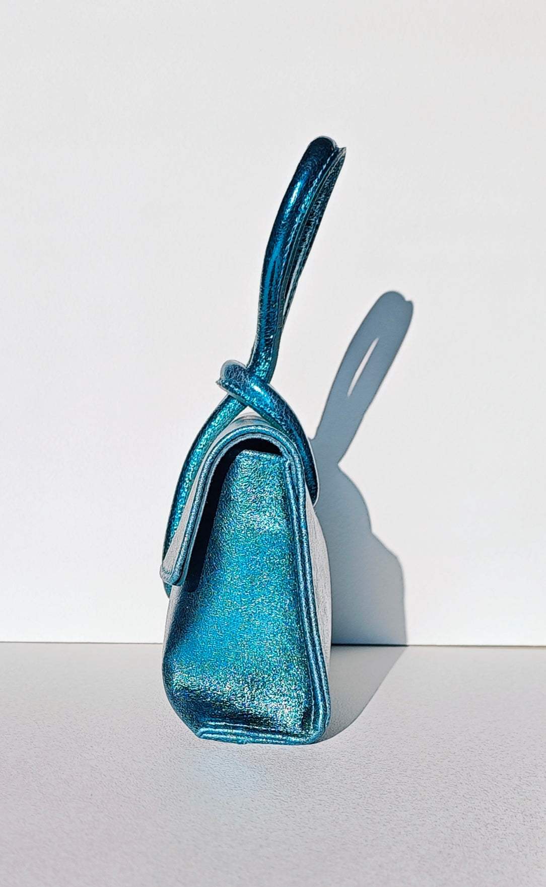 Abendtasche blau metallic