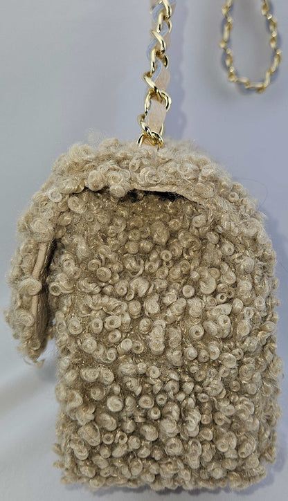 Teddytasche Clutch Beige