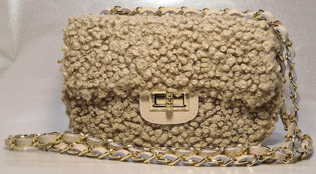 Teddytasche Clutch Beige