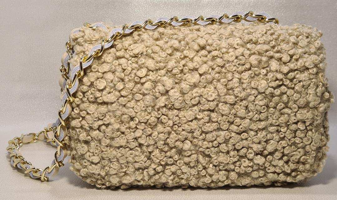 Teddytasche Clutch Beige