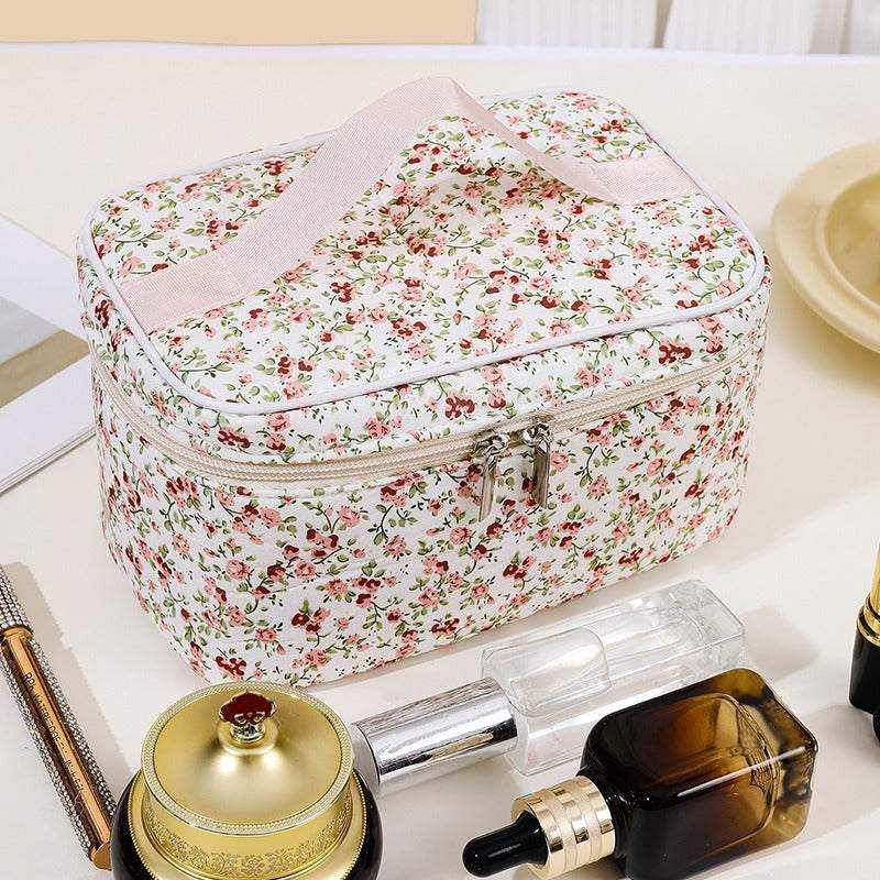 Kosmetiktasche Blumenprint pink