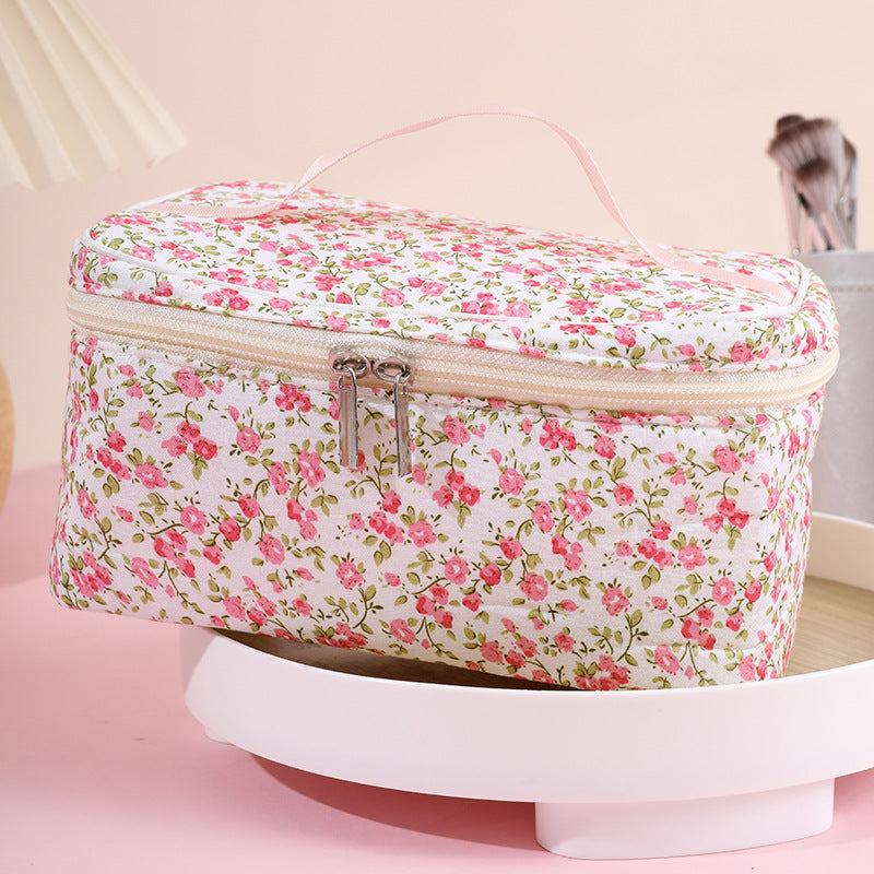 Kosmetiktasche Blumenprint Pink