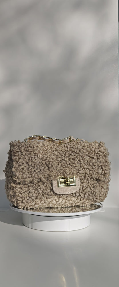 Teddytasche Clutch Beige