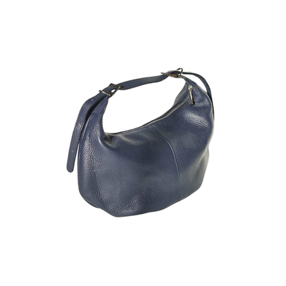 Slouchy Bag Leder Dunkelblau