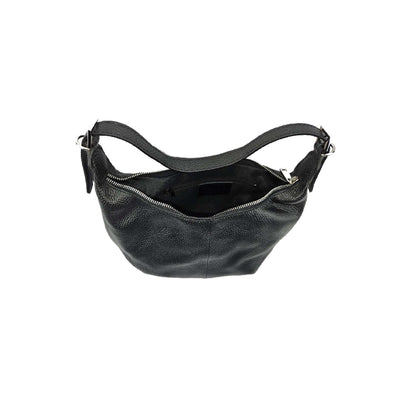 Slouchy Bag Leder Schwarz