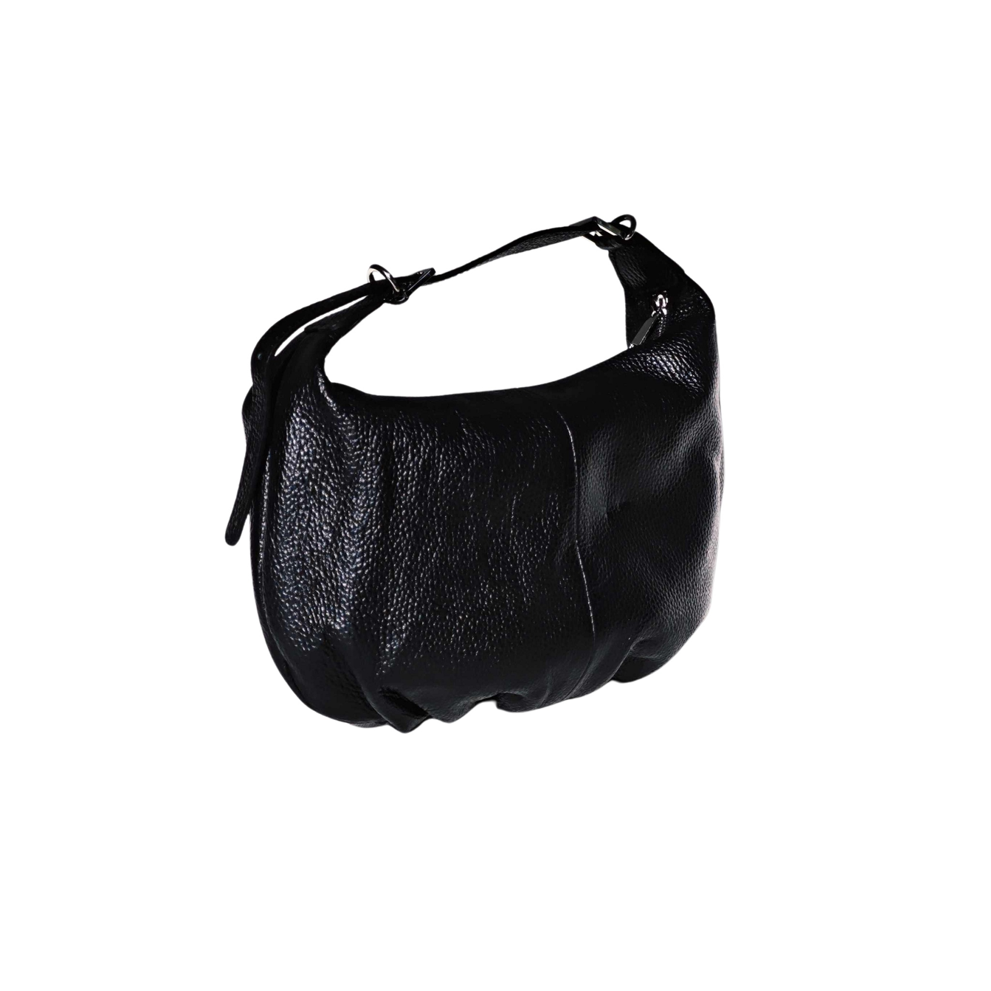 Slouchy Bag Leder Schwarz