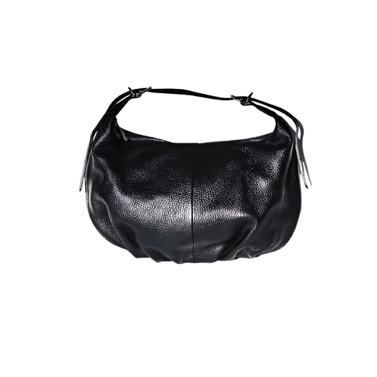 Slouchy Bag Leder Schwarz