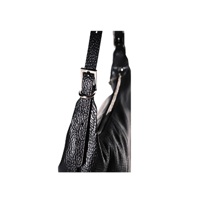 Slouchy Bag Leder Schwarz