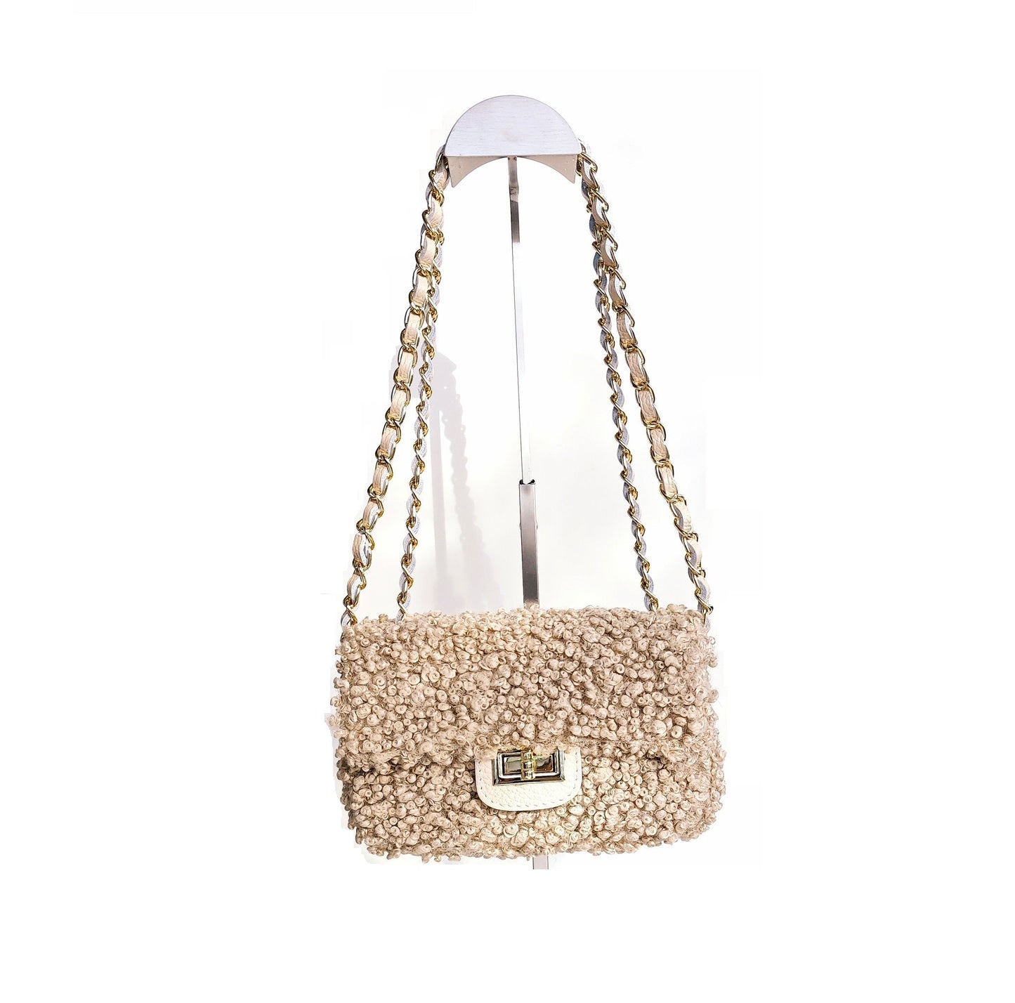 Teddytasche Clutch Beige