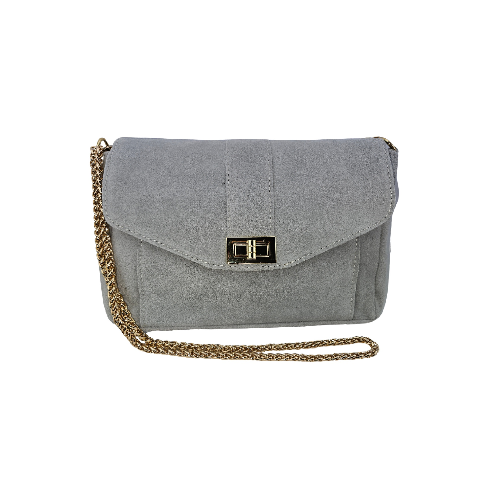 Wildleder Clutch Grau